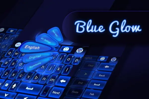 Blue Keyboard Glow android App screenshot 0