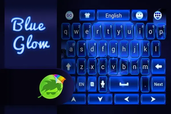 Blue Keyboard Glow android App screenshot 1