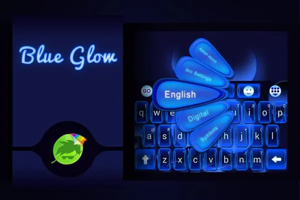 Blue Keyboard Glow android App screenshot 2