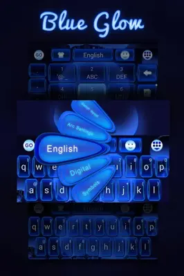 Blue Keyboard Glow android App screenshot 4